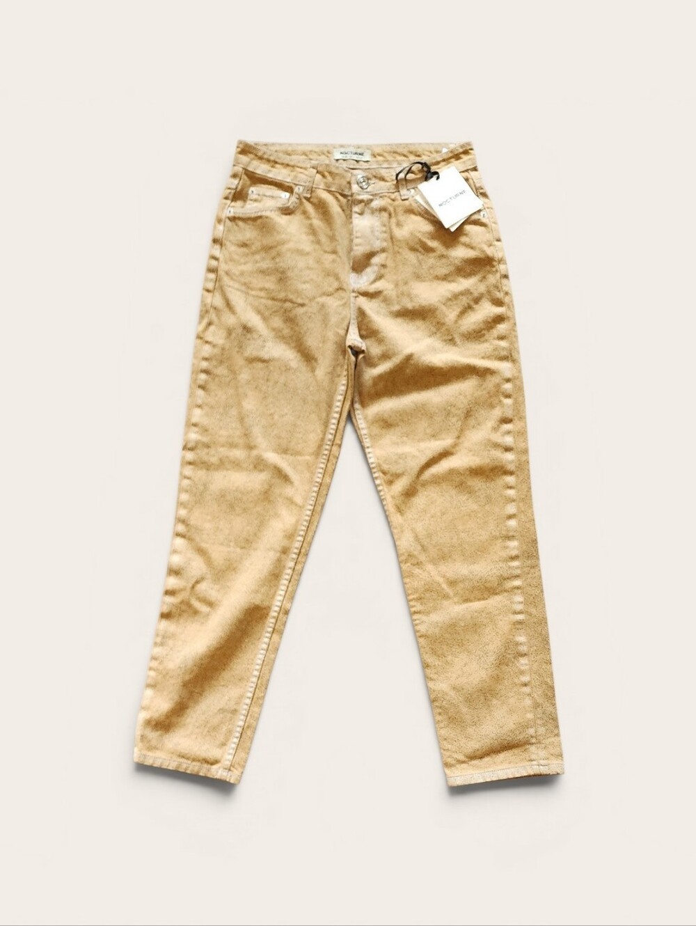 Nocturne Tan Dyed Denim Jeans Sz M EU 38